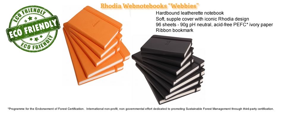 Eco Friendly Rhodia Web Notebooks