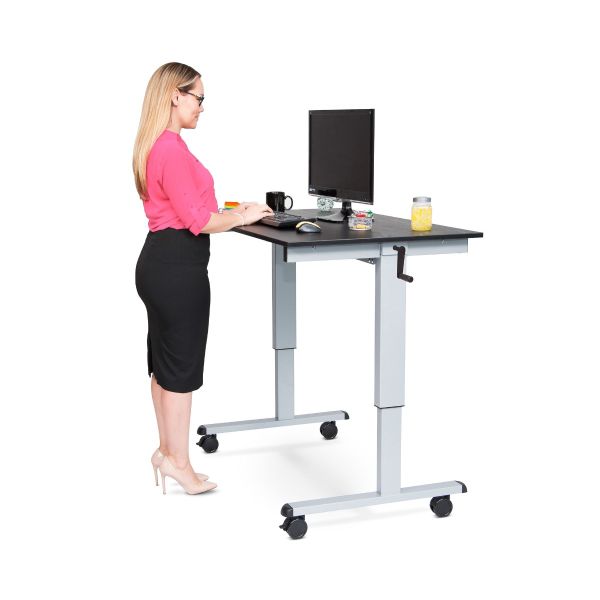 Luxor STANDCF48 Crank Adjustable Stand Up Desk - Thumbnail 3