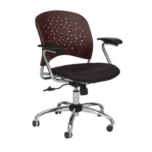 Safco 6809 Reve Task Chair Round Plastic Wood Back