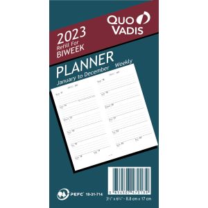 Quo Vadis Biweek Planner Refill - Model # 4701 (Jan 2021 - Dec 2021)