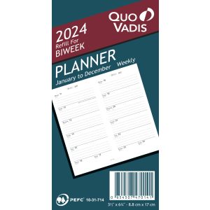 Quo Vadis Biweek Planner Refill - Model # 4701 (Jan 2021 - Dec 2021)