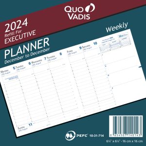 Quo Vadis Executive Planner Refill - Model # 1401 (Jan 2022 - Dec 2022)