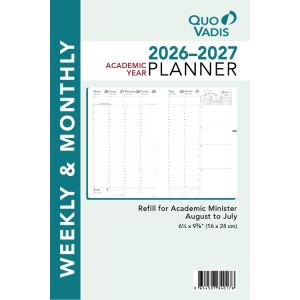 Quo Vadis  Model # 3401 Academic Minister Planner Refill (July 2025 - July 2026) 