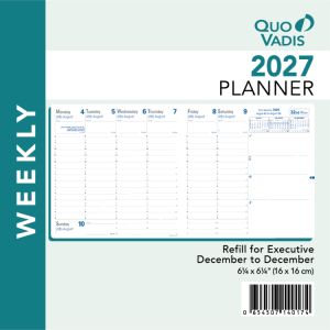 Quo Vadis Executive Planner Refill - Model # 1401 (Jan 2025 - Dec 2025)