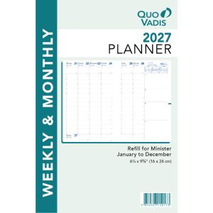 Quo Vadis Minister Planner Refill (Jan 2026 to Dec 2026)