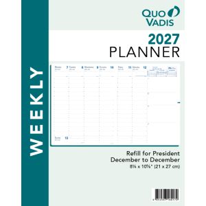 Quo Vadis President (Dec 2026 to Dec 2027) Planner Refill