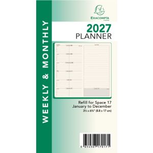 Exacompta Space 17 Pocket Planner Refill (Jan 2027 - Dec 2027)