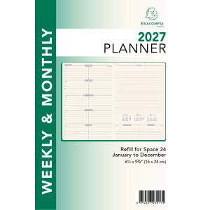 Exacompta Space 24 Planner Refill  (Jan 2027 - Dec 2027)
