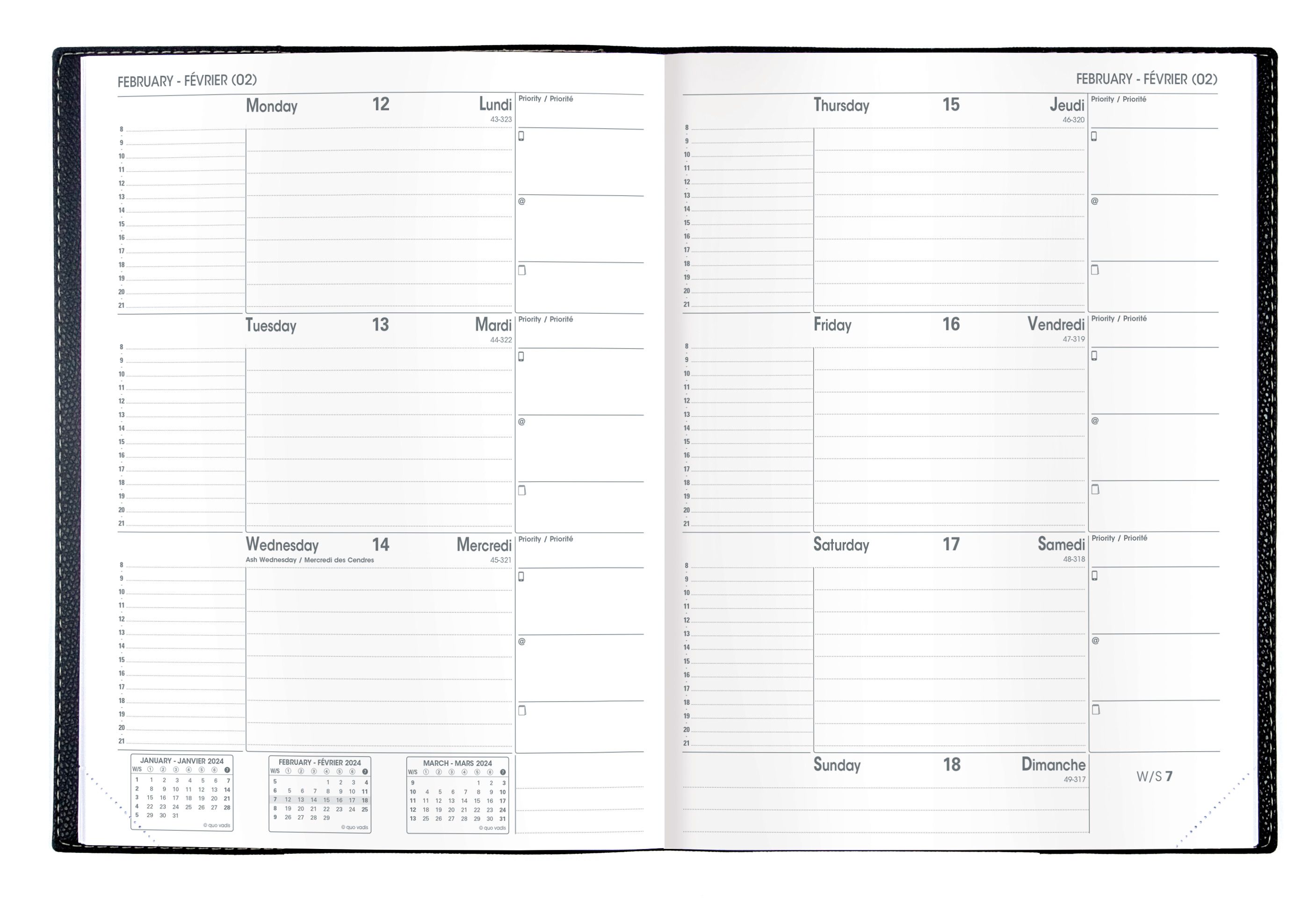 Quo Vadis Principal # 31 - 7w x 9 3/8h Weekly Planner (Aug 2023 - July  2024)
