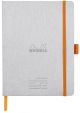Rhodiarama # 1177/81 6 1/2" x 8 1/4" Meeting Book (Lined Paper) w/Silver Soft Cover