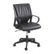 Safco 5076BL Priya Leather Mid Back Executive, Black
